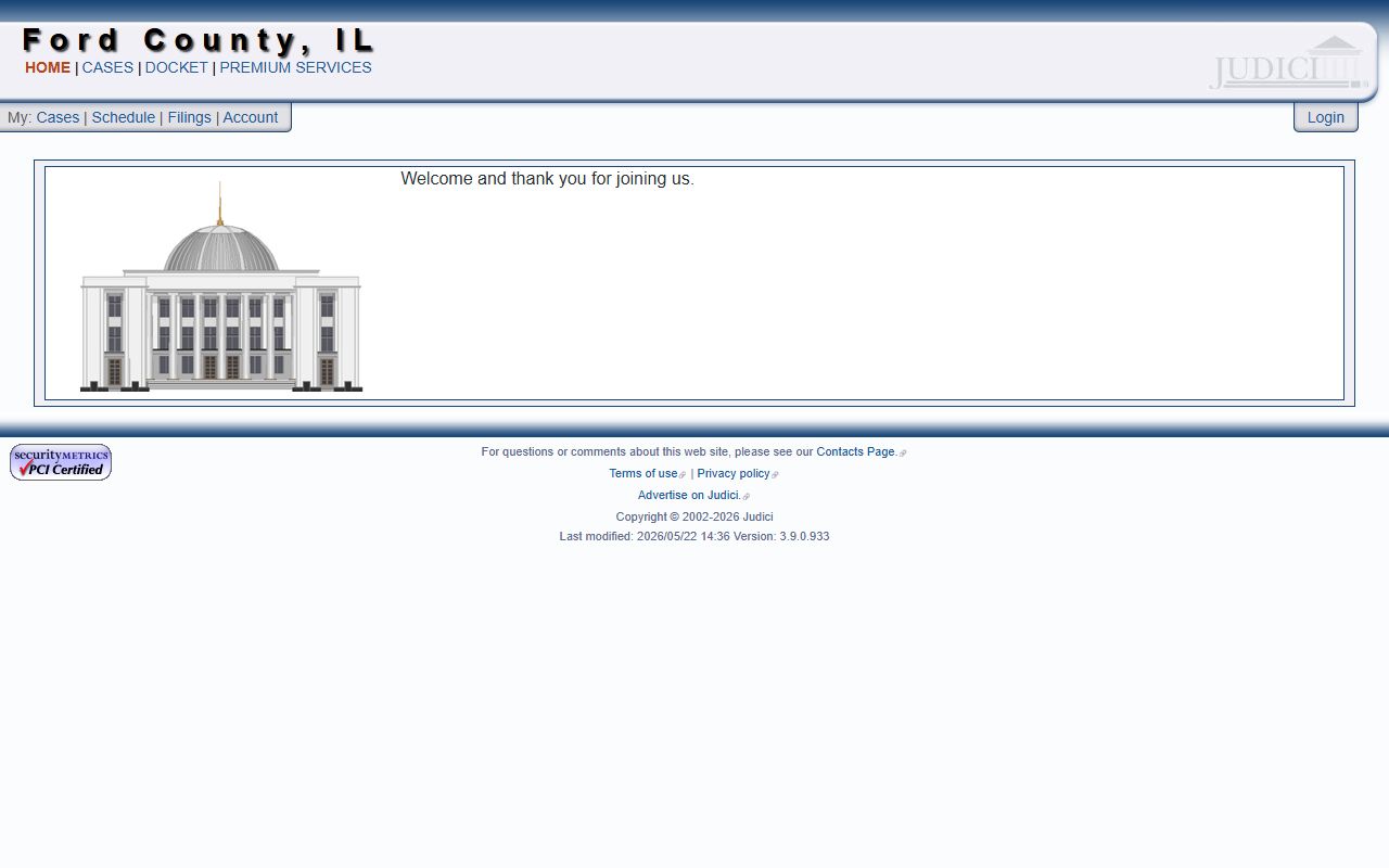 Ford County court records after arrest Judici case lookup